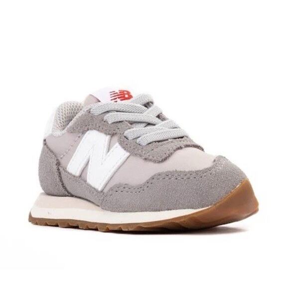 New Balance 237 Bungee Marblehead Grey White Toddler Sneakers Size 5 NEW - Picture 1 of 16